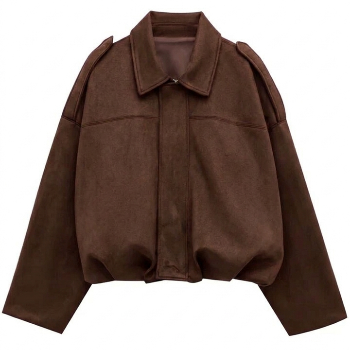 Addison Cropped Zip‑Up Bomber Jacket – Stylish Everyday Layer