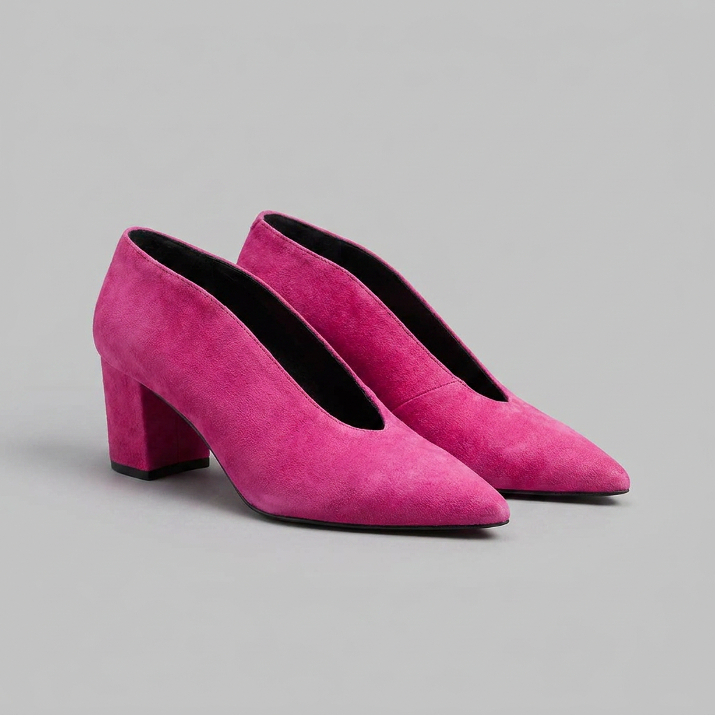 Pointed Closed‑Toe Block Heel Pumps