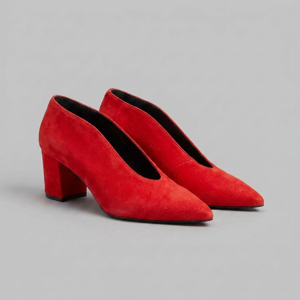 Pointed Closed‑Toe Block Heel Pumps