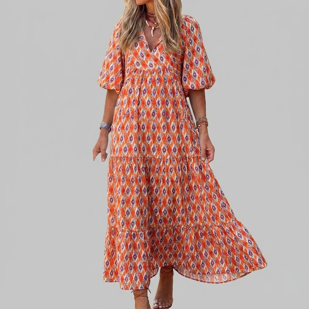 Boho Floral Maxi Dress for Women