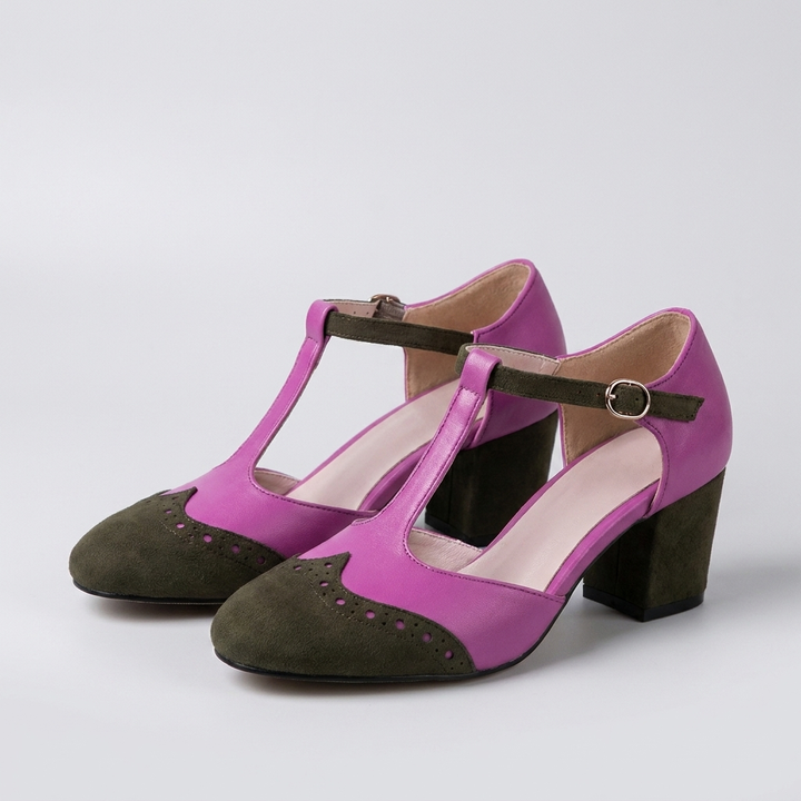 T‑Strap Block Heel Pumps Bring Elegant Poise to Smart & Dressy Looks