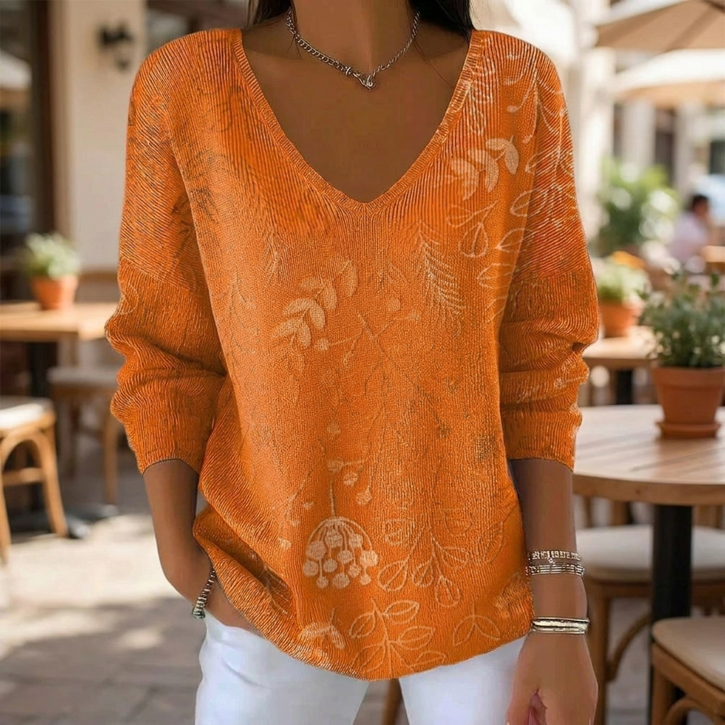 Chic V‑Neck Sophisticated Top