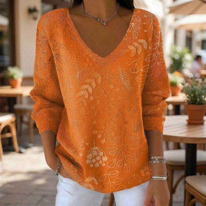 Chic V‑Neck Sophisticated Top