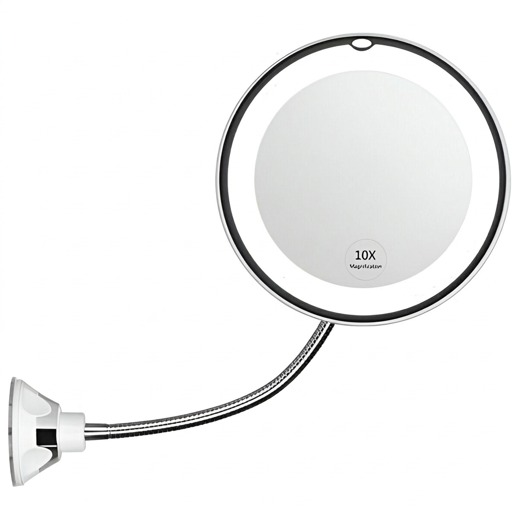10X LED Suction Cup Magnifying Mirror