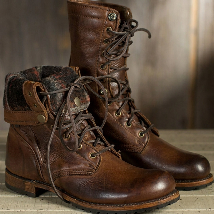 Lace‑Up Mid‑Calf Boots for Women