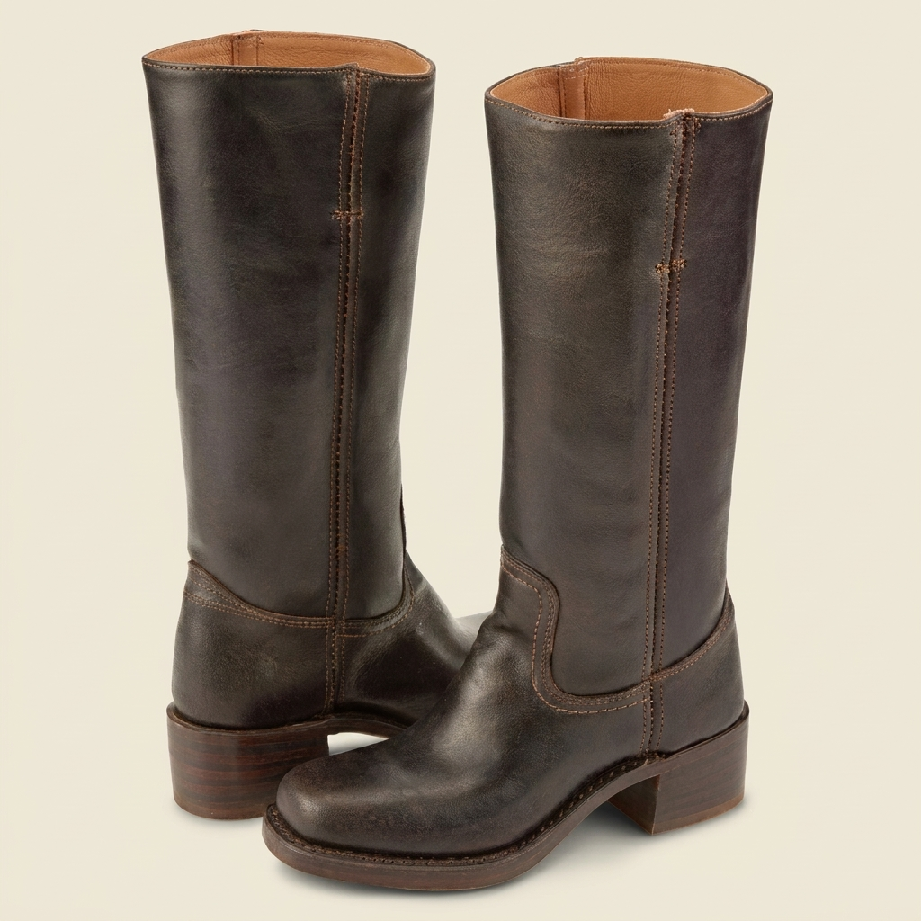 Classic Mid‑Calf Block Heel Boots for Women