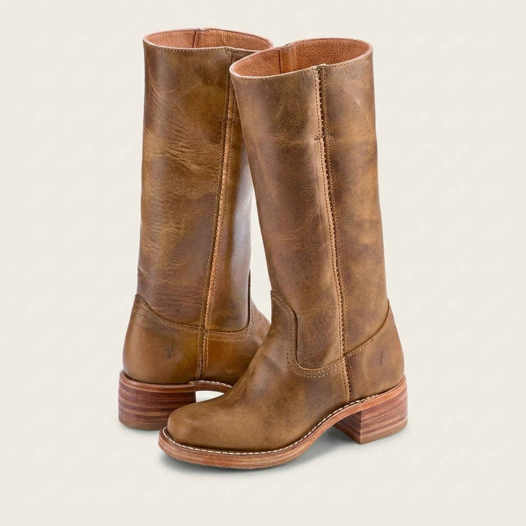 Classic Mid‑Calf Block Heel Boots for Women