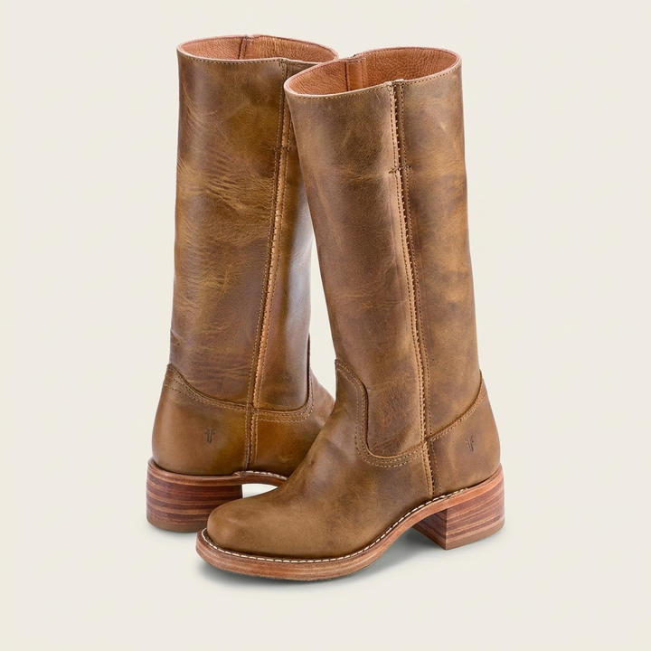 Classic Mid‑Calf Block Heel Boots for Women