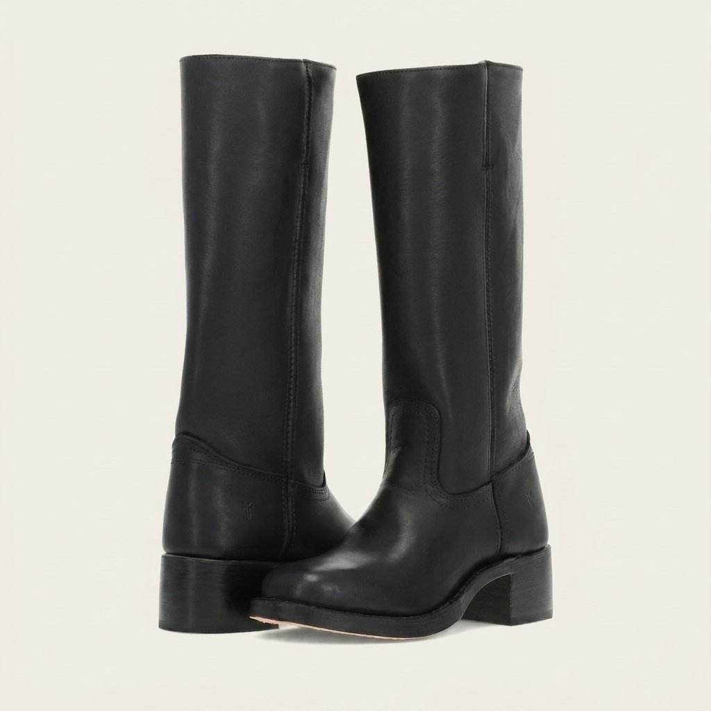 Classic Mid‑Calf Block Heel Boots for Women