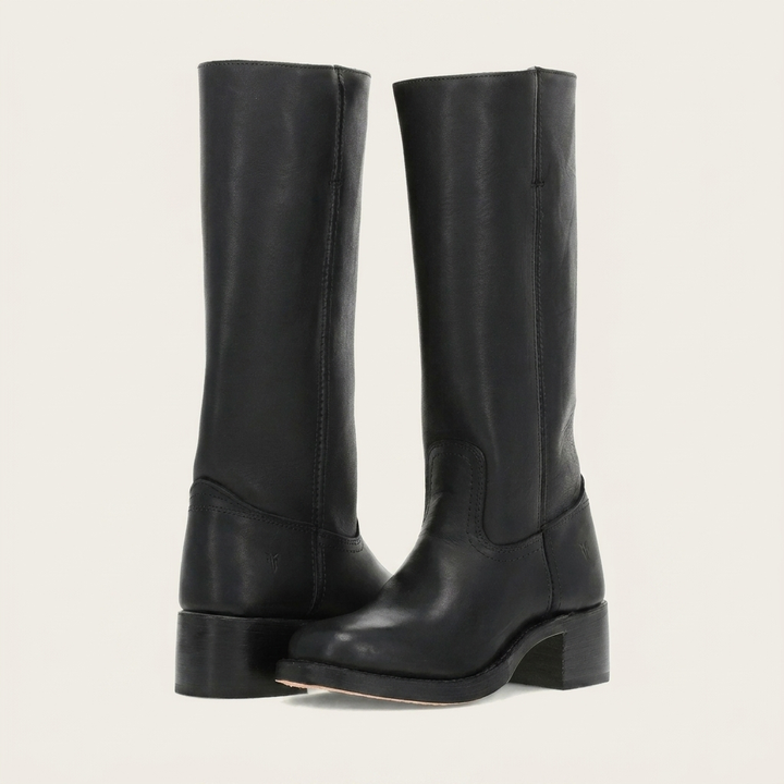 Classic Mid‑Calf Block Heel Boots for Women