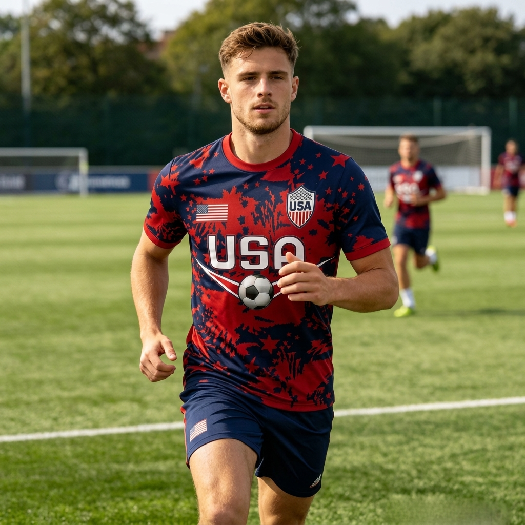 Men’s USA Patriotic Soccer T-Shirt