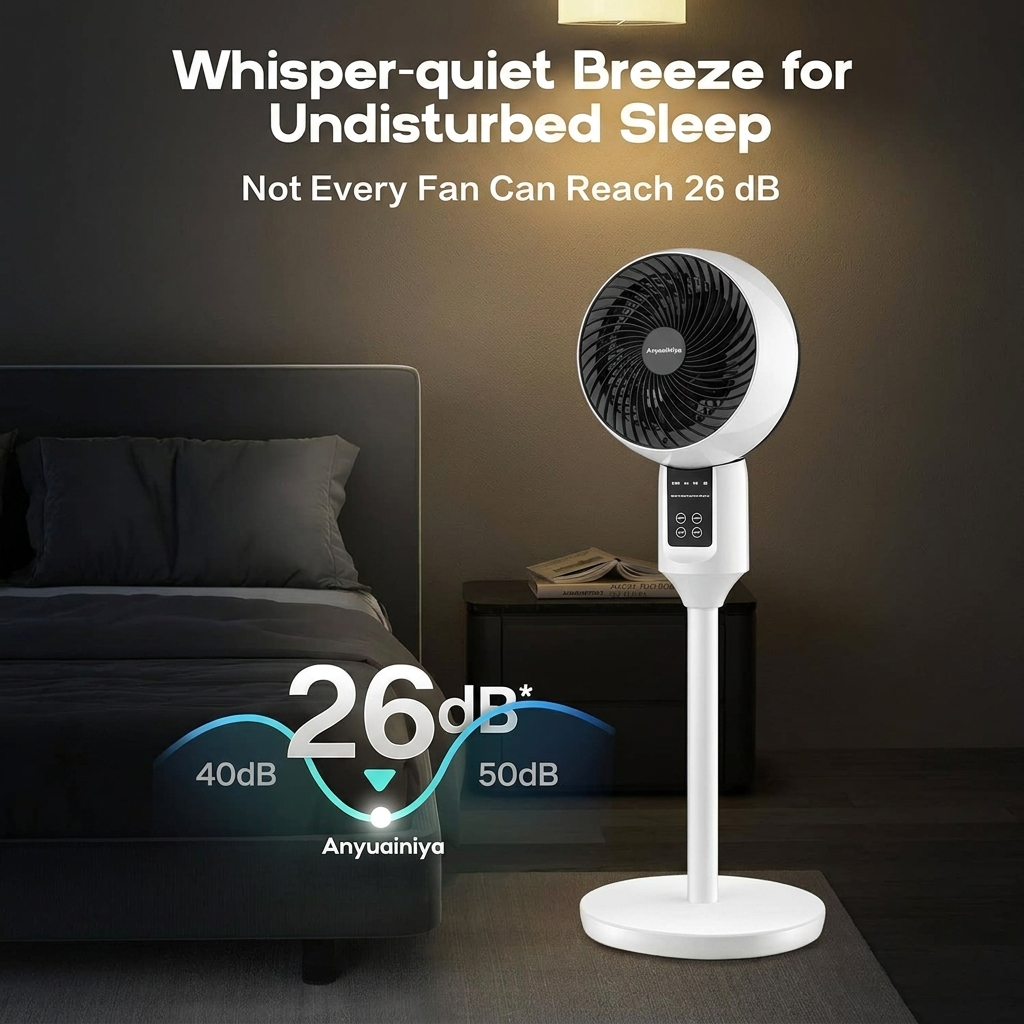 Adjustable pedestal fan with 3D oscillation