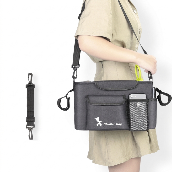 Multi-Pocket Baby Carriage Storage Bag