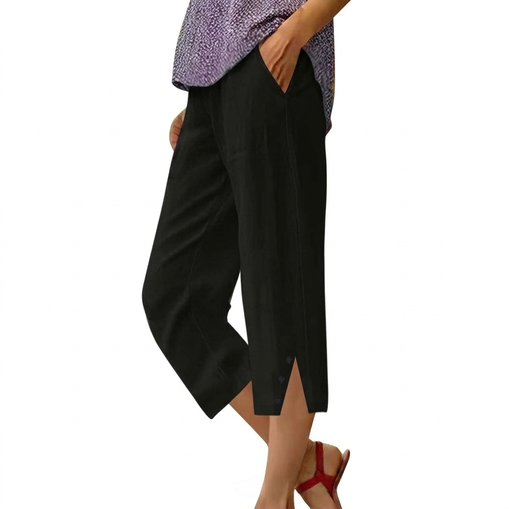 High-Waist Women’s Loose Fit Casual Pants with Pockets