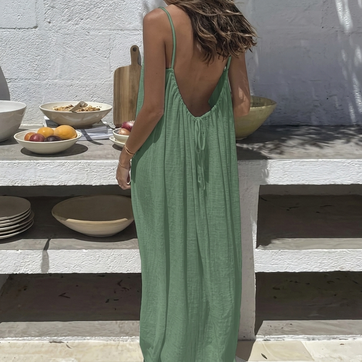 Women’s Backless Loose Fit Long Homewear Dress