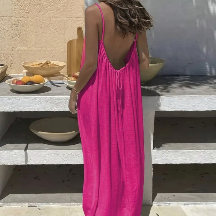 Women’s Backless Loose Fit Long Homewear Dress