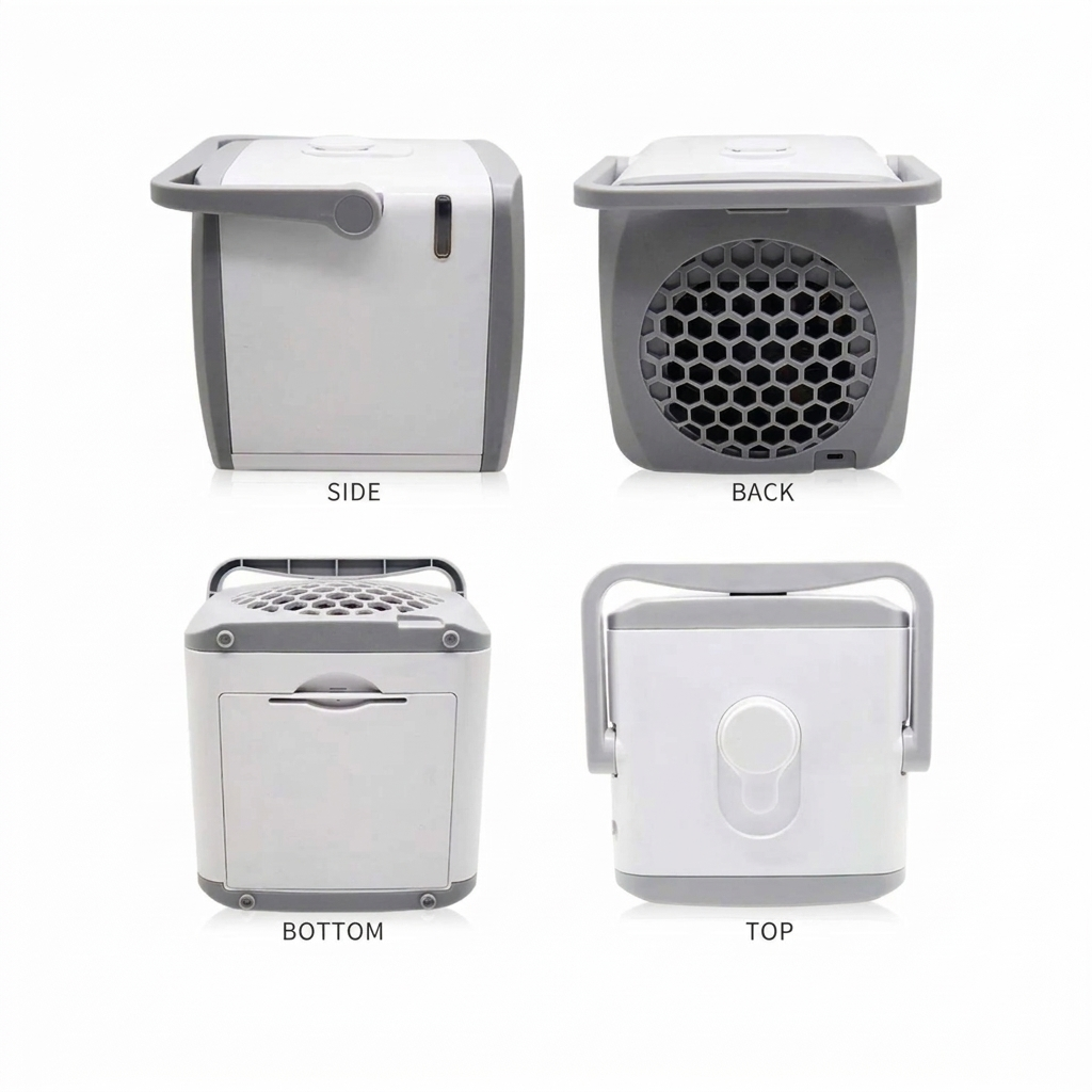 Unisex Portable 4-in-1 Air Cooler with Humidifier & Purifier