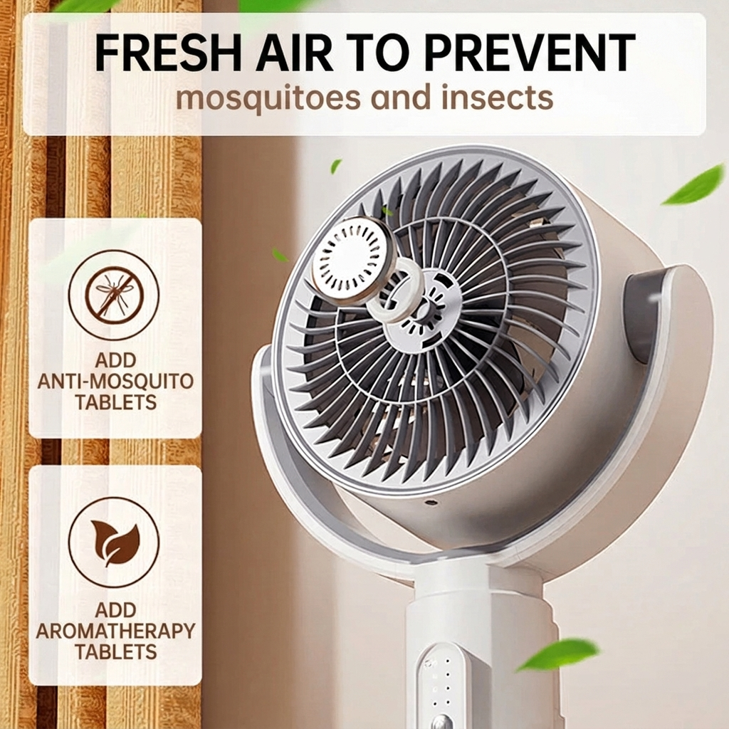 Quiet pedestal fan – Remote control oscillation