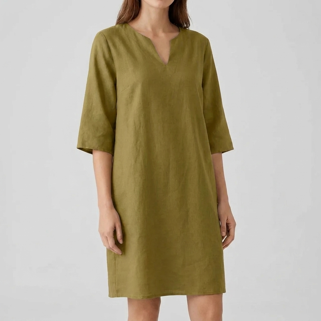 Women's Vintage Style Half Sleeve Midi Dress