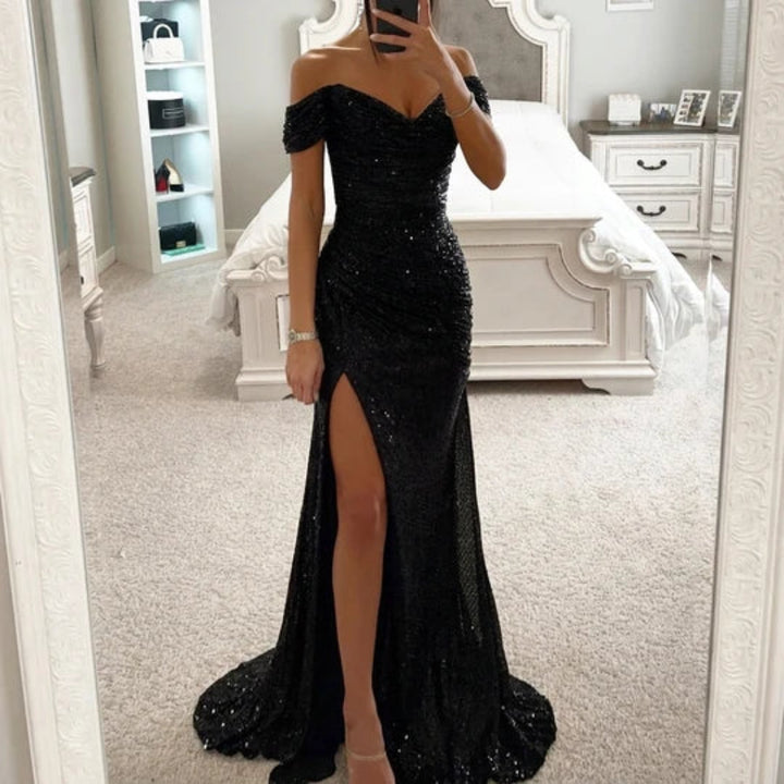 Women’s Sequin Split Maxi Dress
