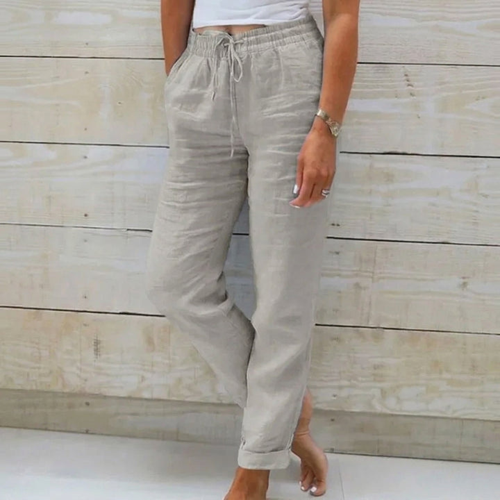 Women's Casual High Waist Straight Leg Trousers