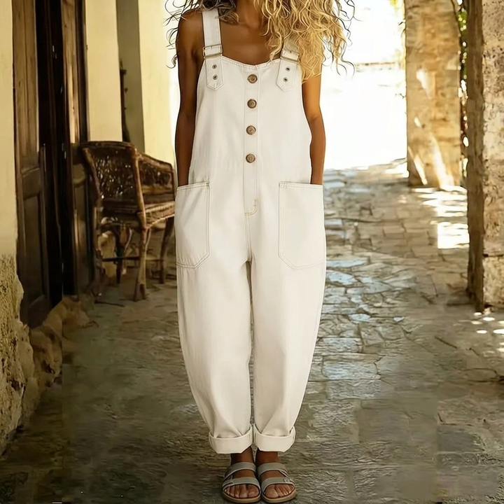 Women's Casual Adjustable Strap Pocket Jumpsuit
