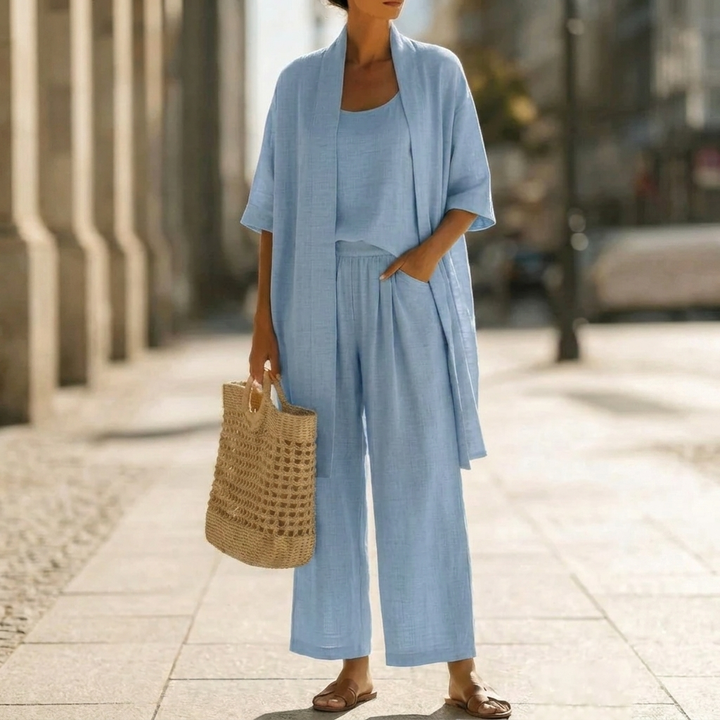 Women's 3 Piece Cardigan Pants Set