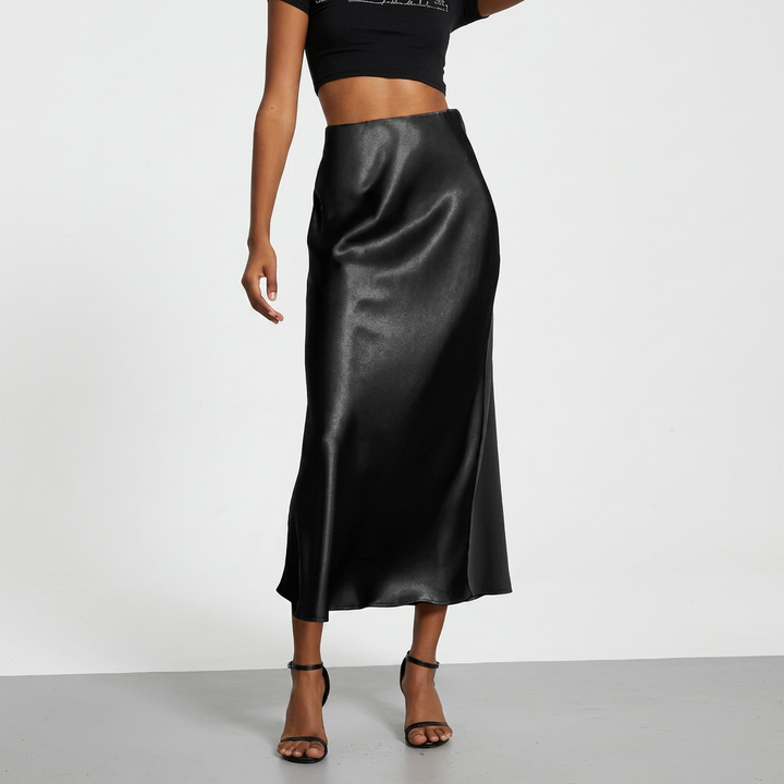 Women's Slim Fit Straight Midi Skirt