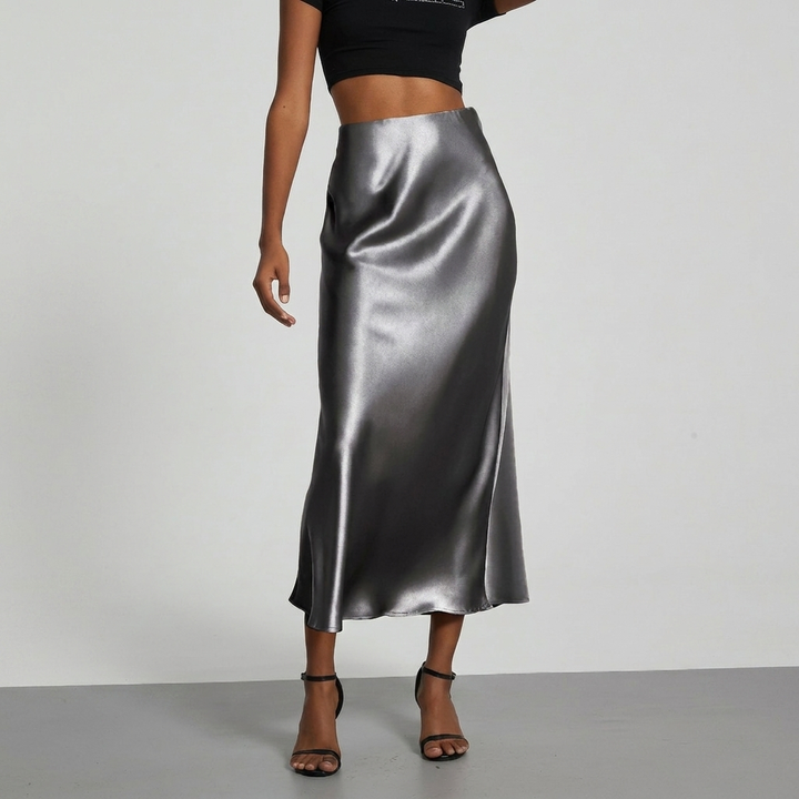 Women's Slim Fit Straight Midi Skirt