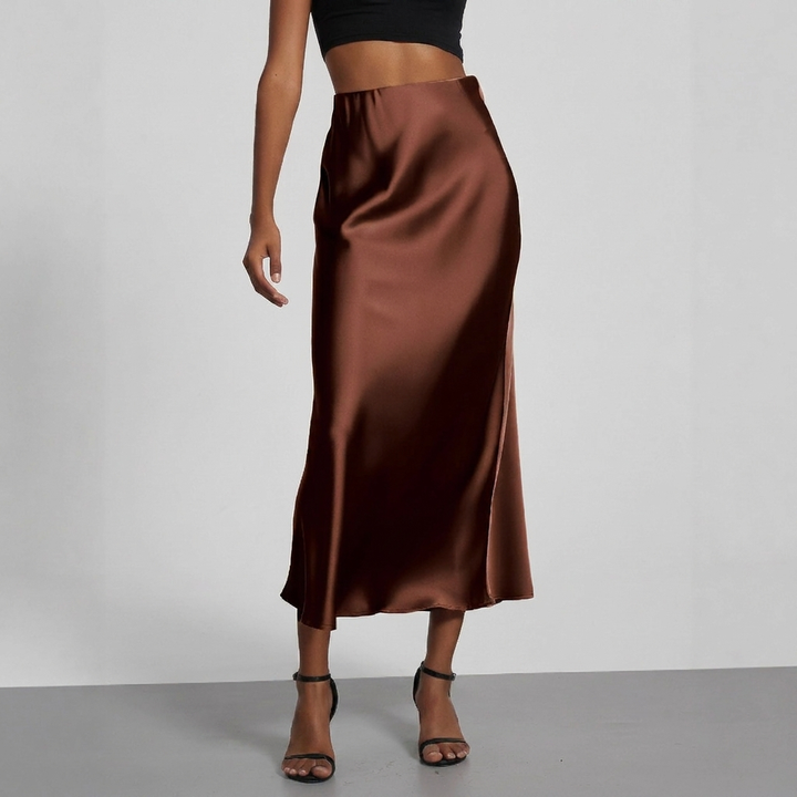 Women's Slim Fit Straight Midi Skirt