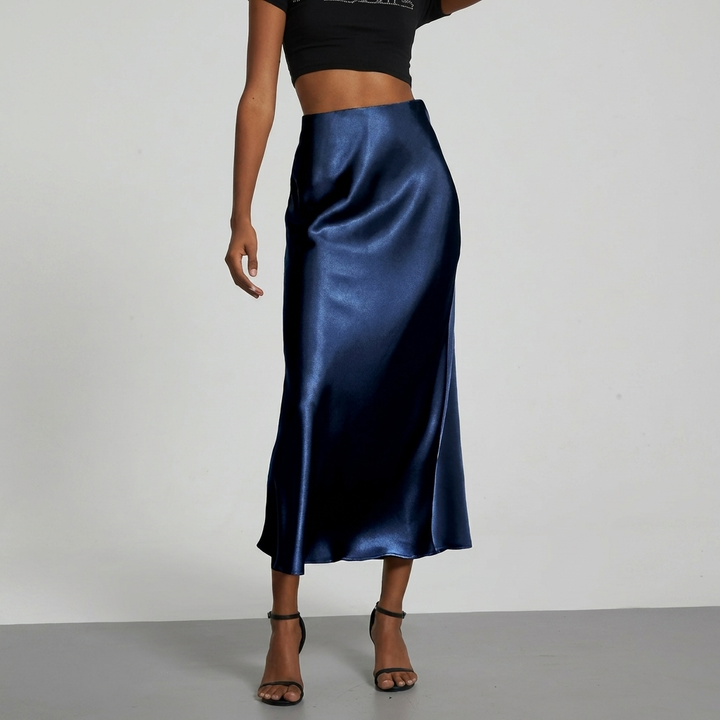 Women's Slim Fit Straight Midi Skirt