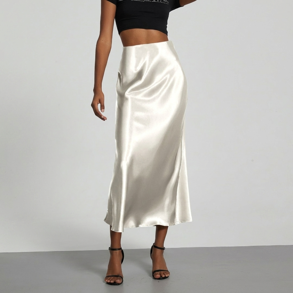 Women's Slim Fit Straight Midi Skirt