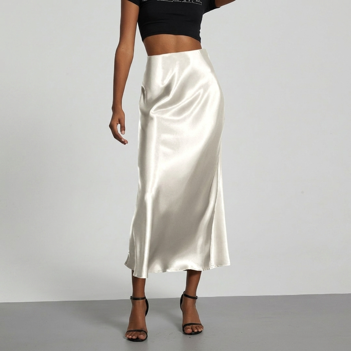 Women's Slim Fit Straight Midi Skirt