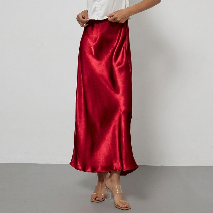Women's Slim Fit Straight Midi Skirt