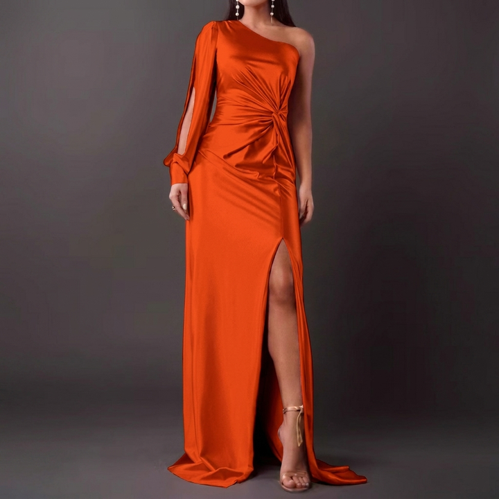 Women's Slim Fit High Waist Split Long Dress