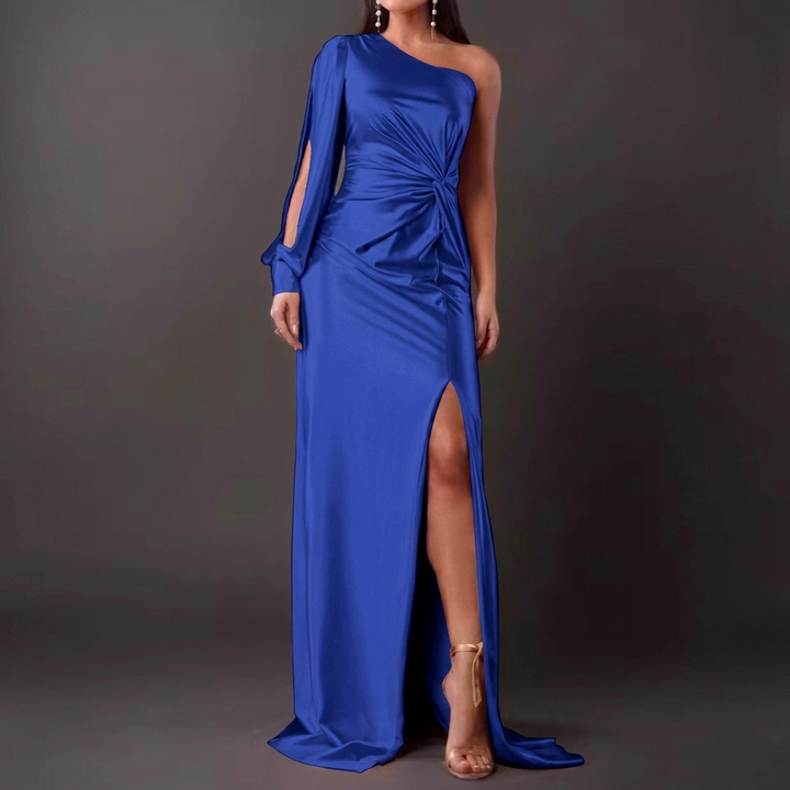 Women's Slim Fit High Waist Split Long Dress