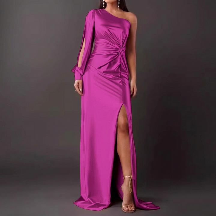 Women's Slim Fit High Waist Split Long Dress