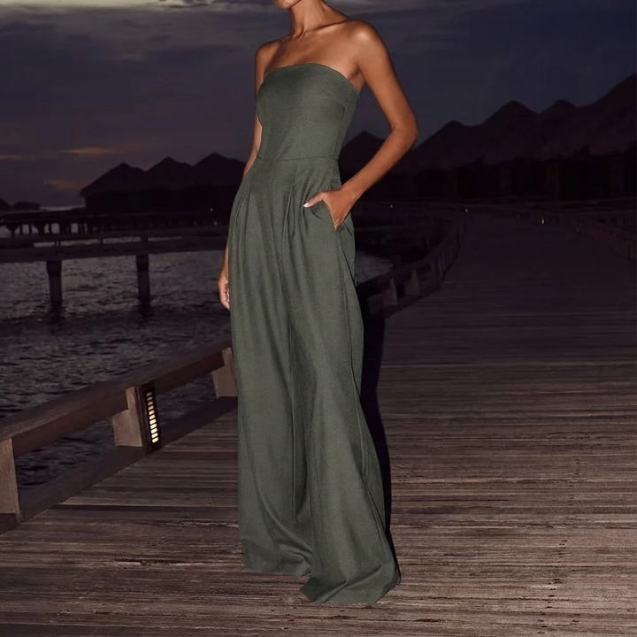 Women's Summer Tube Top Long Jumpsuit