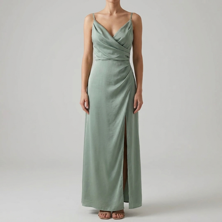Women's V-Neck Split Strap Summer Dress