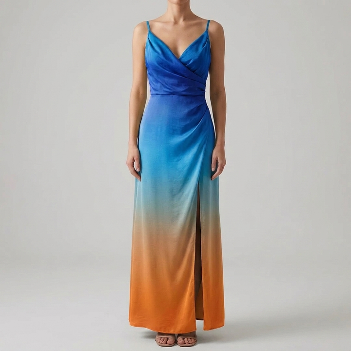 Women's V-Neck Split Strap Summer Dress