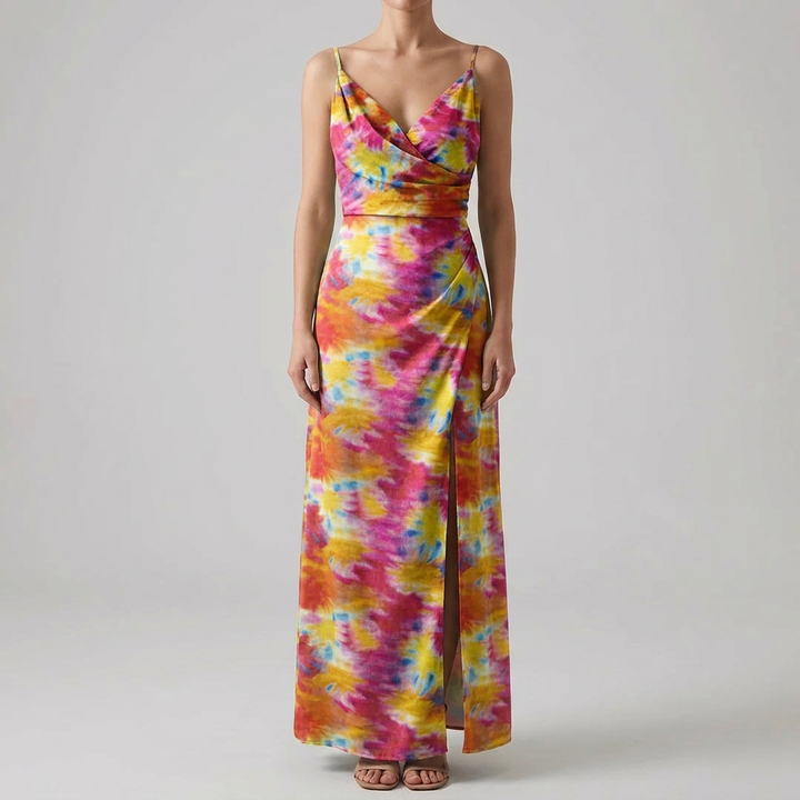 Women's V-Neck Split Strap Summer Dress