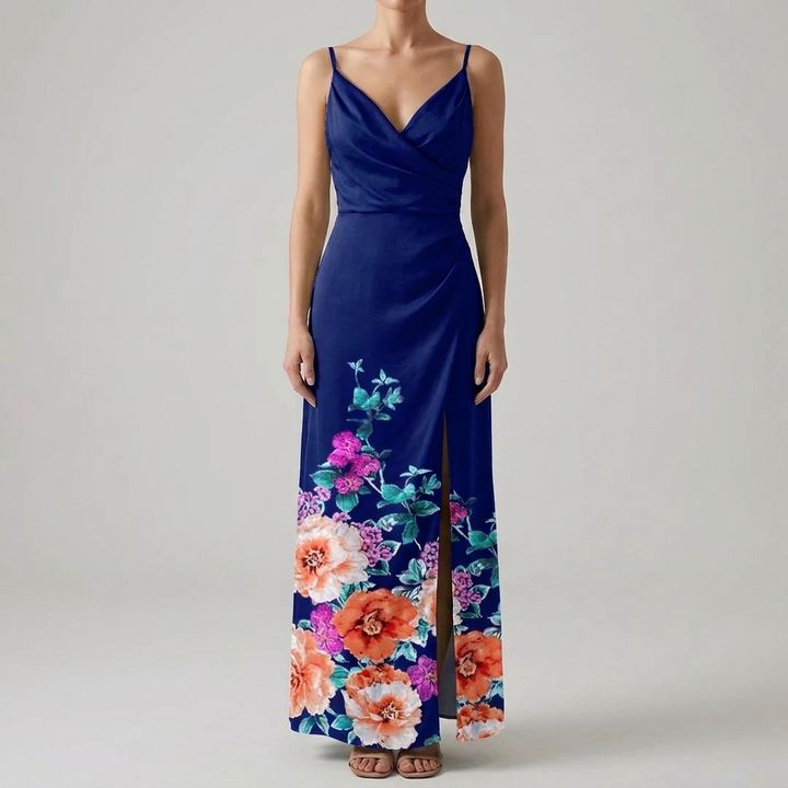 Women's V-Neck Split Strap Summer Dress