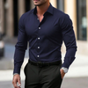Men's Elegant Long Sleeve Collared Shirt