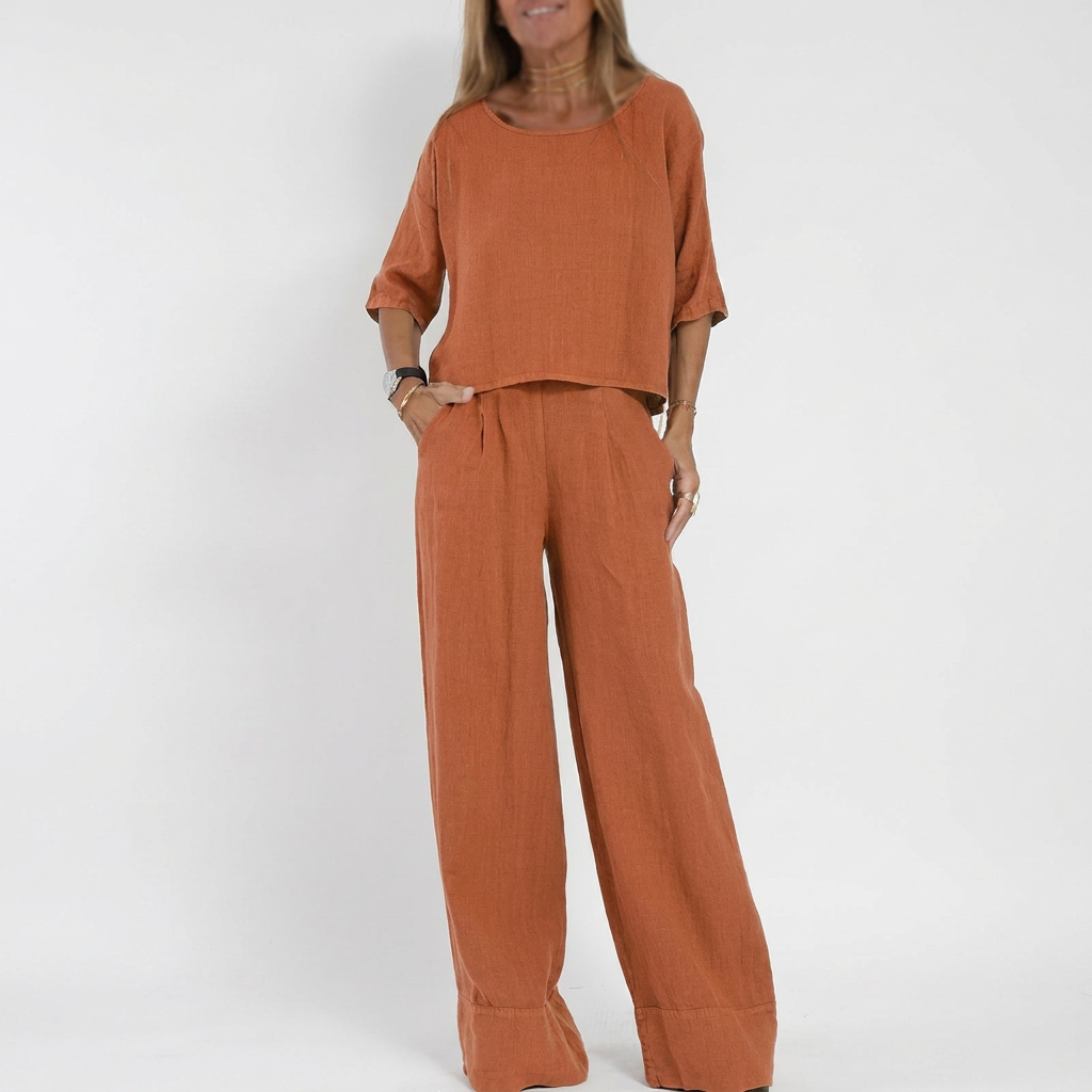 Women's Casual Wide Leg Pants Set