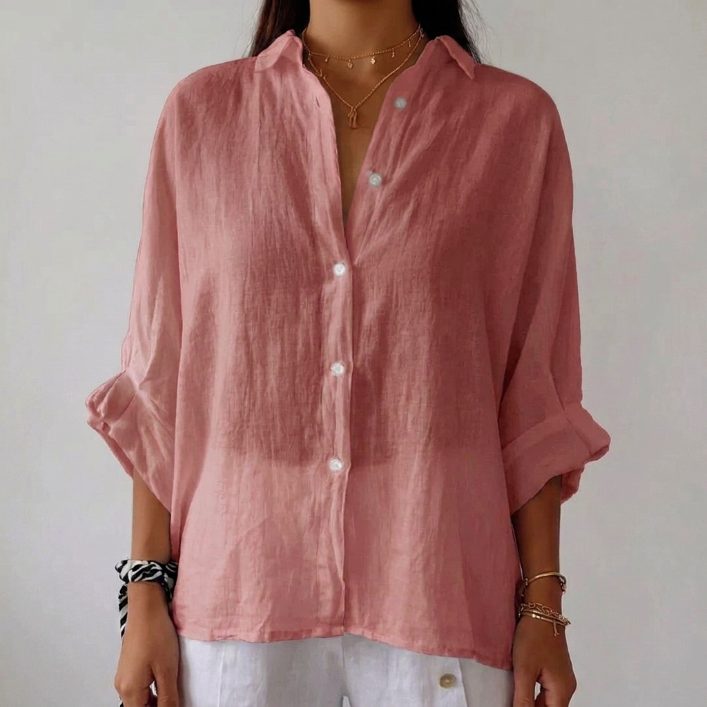 Women’s Loose Button-Up Casual Shirt