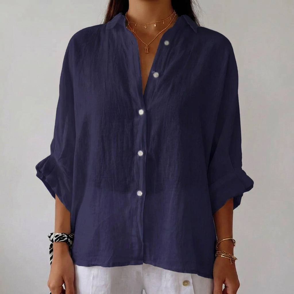 Women’s Loose Button-Up Casual Shirt