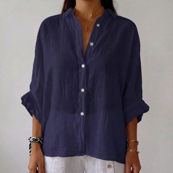 Women’s Loose Button-Up Casual Shirt