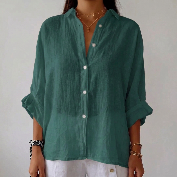 Women’s Loose Button-Up Casual Shirt