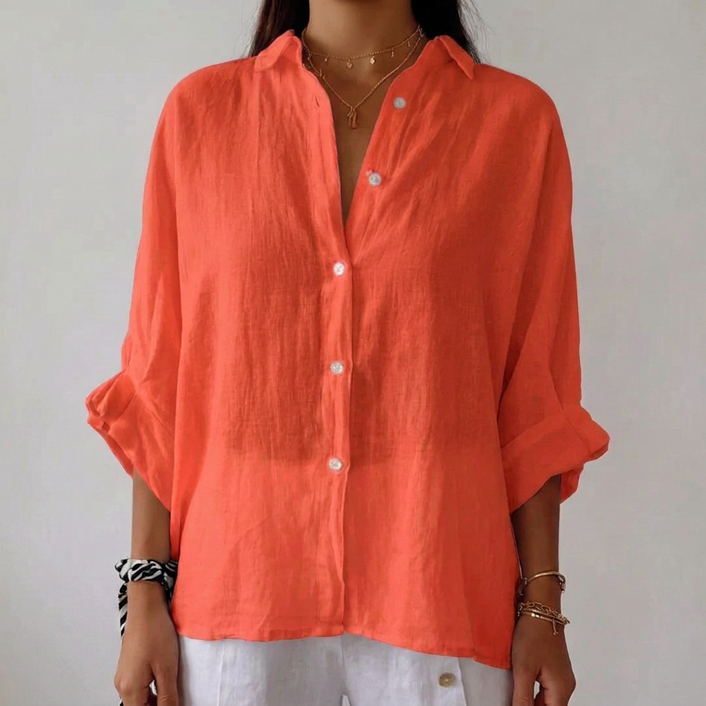 Women’s Loose Button-Up Casual Shirt