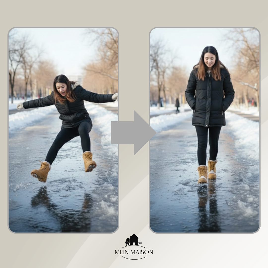 Ice Cleats with Metal Spikes and Slip-On Silicone Design for Winter Traction